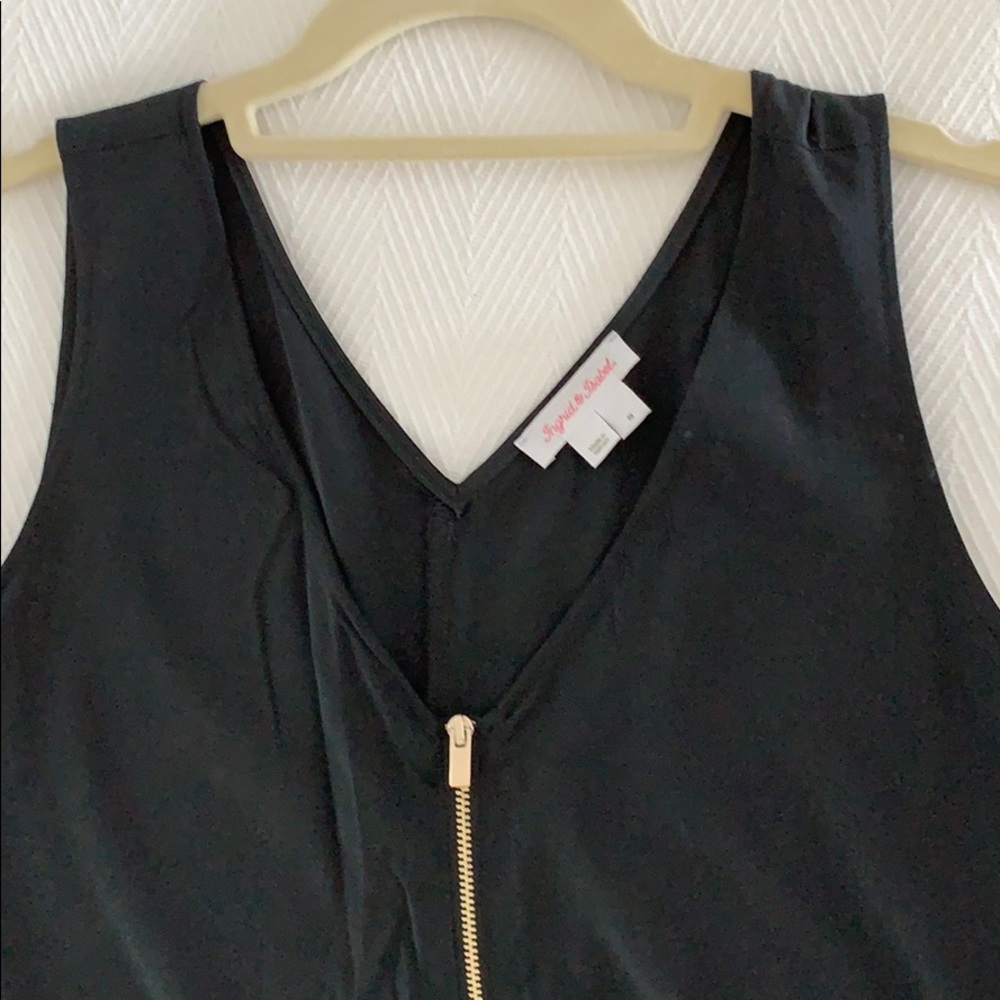 Sleeveless zip front maternity  jumpsuit worn once